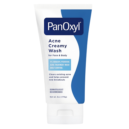 PanOxyl ®️ Acne Creamy Wash 4% Benzoyl Peroxide Daily Control • Acne Creamy Wash Against Acne & Further Outbreak Of Acne • 1x170gr